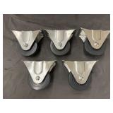 (5) SHEPHERD CASTER Plate Caster: 4' Wheel Dia.