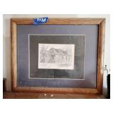 Pencil sketch of blacksmith shop 16' x 12.5'