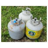(3) Empty Propane Tanks 18'H