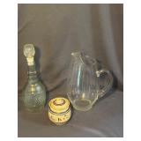 Glass Decanter 12ï¿½, Glass Pitcher 10.5ï¿½