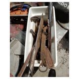 Hand forged knife blanks, horseshoe, misc