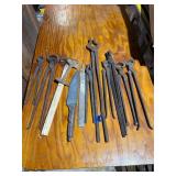 Forge Tongs, Hoof Knippers, File, Hammer