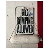 No Dumping Allowed Sign & Boat Buoy Bumper