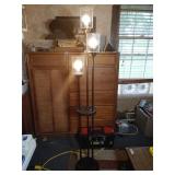 3 Light floor lamp 66' tall, works,