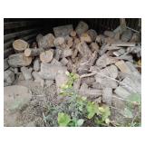 Firewood assortment in shed