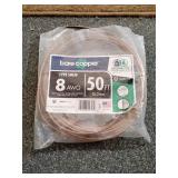 Roll of 8 AWG solid copper
