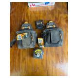 2- ToughBuilt Clip-on Belt Pouches , Hammer Loop