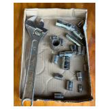 Socket Assortment , 12ï¿½ Adjustable Wrench