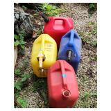 (4) Plastic Fuel Containers 5gal