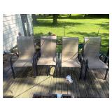 4- Patio Chairs Metal Frame with Mesh Seat