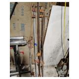 4 Pipe clamps, one is 24' 3 are 44'