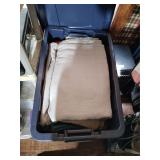 Blanket assortment in tote with lid