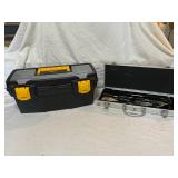 Plastic Tool Box & Case with Gun Cleaning Supplies