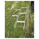 2- Galvanized Shelf Rack Supports, tube steel