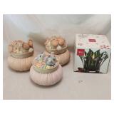 (3)Vintage Ceramic Easter Trinket Dishes & Mikasa