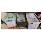 (3)Lidded Totes Christmas Decor/Camping