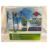 Flame King 1 lb Refillable Propane Cylinder + Kit