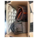 Box of Plastic Containers & Cooler Bags