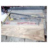Crowbar, prybar, 24' level