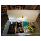 Plastic Tub with Tools & Hardware