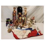 Christmas Figurines, Stocking, Bells