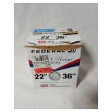 Partial box of .22 LR,
