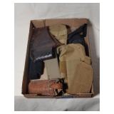Knife sheathes, ammo pouches, leather holster