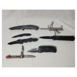 7 pocket knives, folding and spring assist, gerber