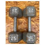 Pair of 25lb. Dumbbells