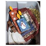 Lidded Tote Christmas Decor