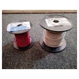 2 Spools of coated wire, 12 gauge and 10 gauge