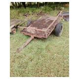 Yard trailer with steel floor and sides