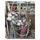 Oxygen/acetylene torch, with cart,