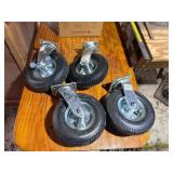 4- Swivel Caster Wheels 8ï¿½ pneumatic tires