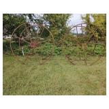 2 Steel wire spools 90' diameter 48' width