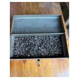 16ï¿½Metal Toolbox full of 7 penny nails