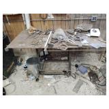 Steel welding table 34' x 60' x 31'