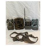 Trail Cameras- Set of 4 & Strap