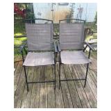 2- Folding Patio Chairs 23ï¿½ High Seats