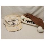 Vintage Golf Hat & Purdue Christmas Hat