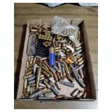 Ammo assortment in flat, Colt .380 auto magazine,