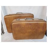 (2)Vintage Hard Shell Suitcases
