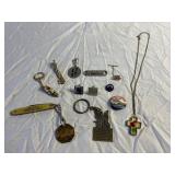 Keychains, Cross Necklace, Pins, etc.