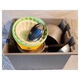 Plastic Tote & Kitchenware w/Kitchen Craft Pots