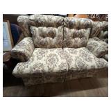 Loveseat with Floral Print Upholstery