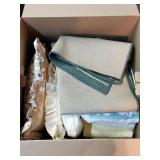 Pillows  Towels and Rug assortment