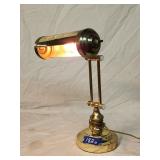 Vintage Working Metal Desk Lamp 15'H