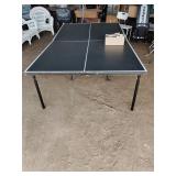 Ping pong table with net, paddles and balls