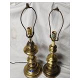 Pair of Vintage Metal Table Top Lamps