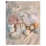 (2)Rubberized Cases w/Ceramic Ornaments, Figurines